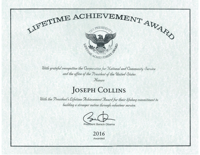 Lifetime Achievement Award Certificate